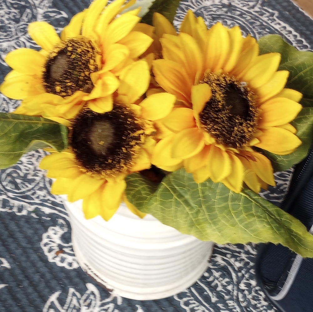 Sunflower Decor With Ceramic Jug
